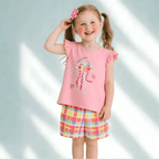 Jolly Jellyfish Ruffle Top & Rainbow Shorts Set