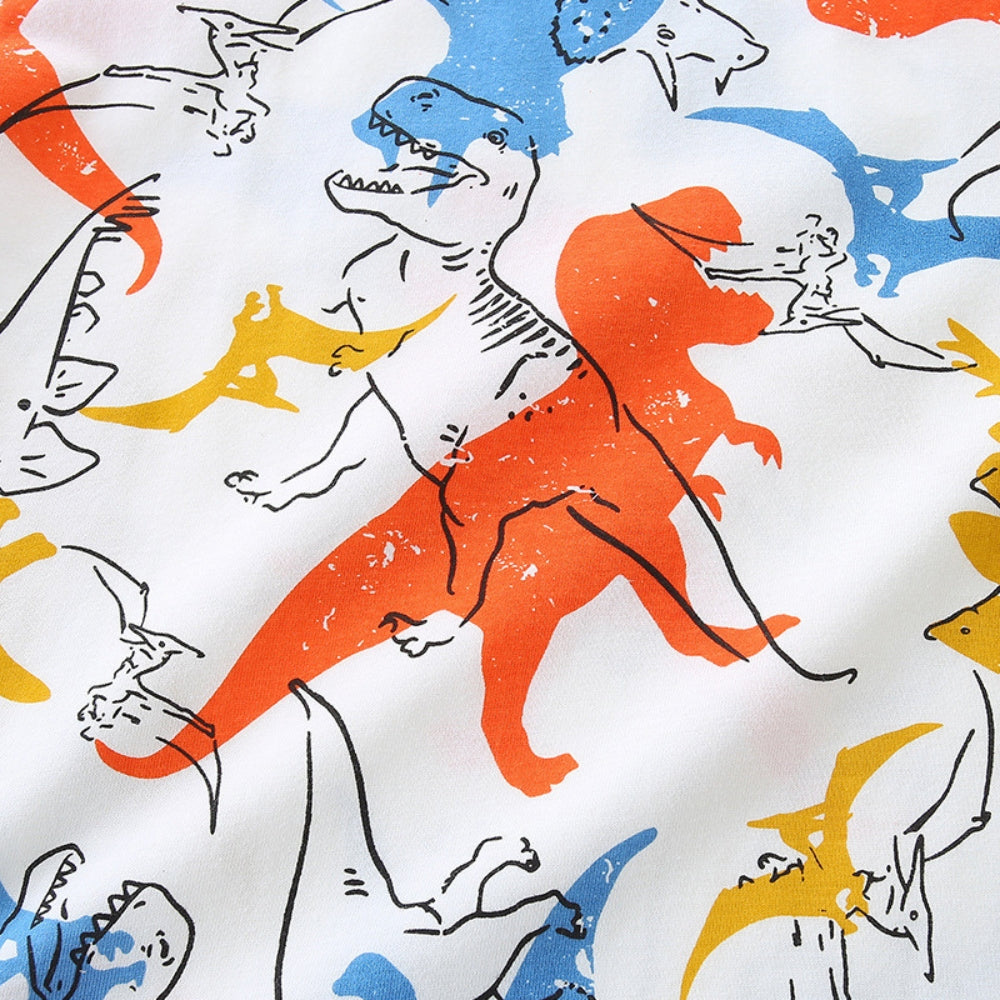 Ensemble T-shirt et short dinosaure sauvage
