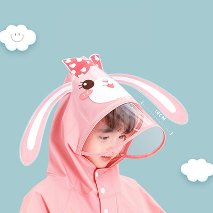 Kids 3D Character Hooded Raincoat