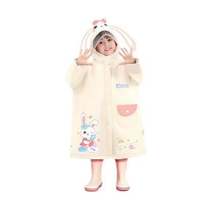 Kids 3D Character Hooded Raincoat
