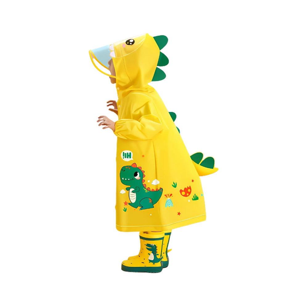 Kids 3D Character Hooded Raincoat