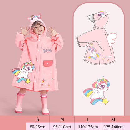 Kids 3D Character Hooded Raincoat