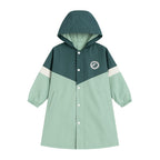 Imperméable à capuche pour enfants à blocs de couleur