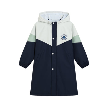Kids Colorblock Hooded Raincoat