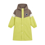 Imperméable à capuche pour enfants à blocs de couleur