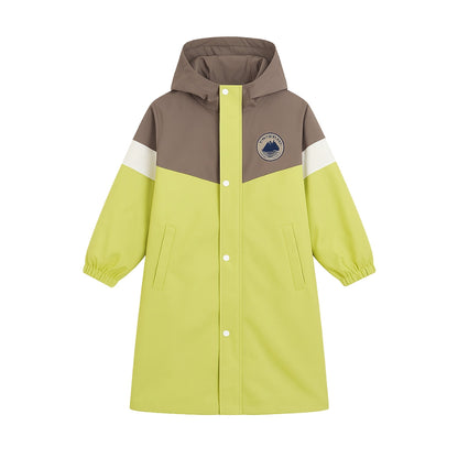 Kids Colorblock Hooded Raincoat