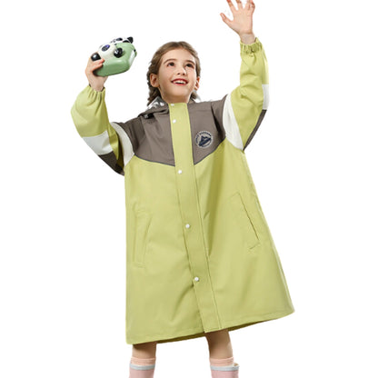 Kids Colorblock Hooded Raincoat