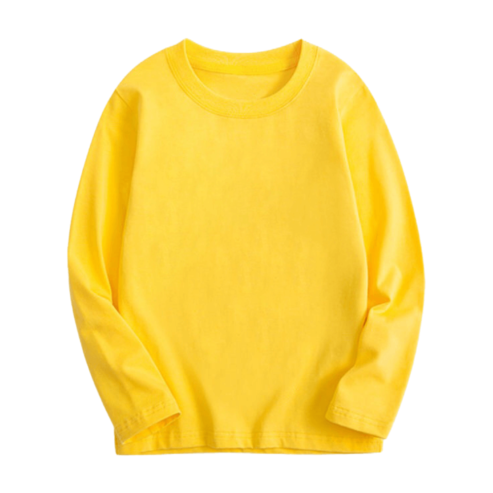 Kids Cotton Long Sleeve Crewneck Shirt
