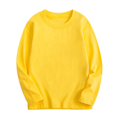 Kids Cotton Long Sleeve Crewneck Shirt
