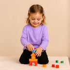T-shirt à manches longues et col rond en coton pour enfants