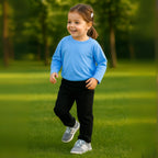 T-shirt à manches longues et col rond en coton pour enfants
