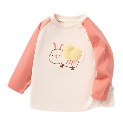 Kids Cute 3D Bug Patch Detail Long Sleeve Shirt