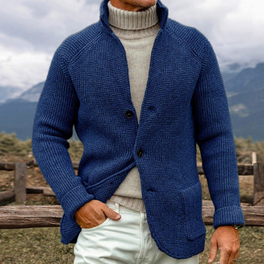 Knit Cardigan Wool Blend – Long Shape & Layering Warmth