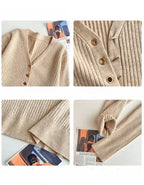 Pull en maille – Fermeture boutonnée et ourlet côtelé pour plus de chaleur