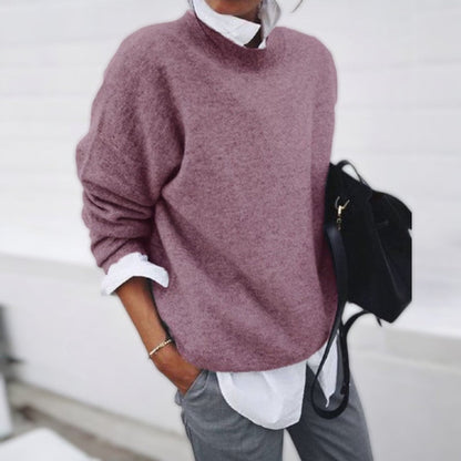 Knit Sweater – Soft Ribbed Neck & Even Thermal Warmth