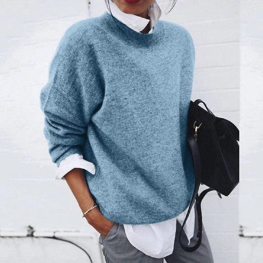 Knit Sweater – Soft Ribbed Neck & Even Thermal Warmth