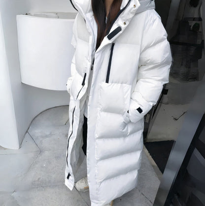 Long Jacket - Polyester Blend Hooded Cut & Windproof Lining