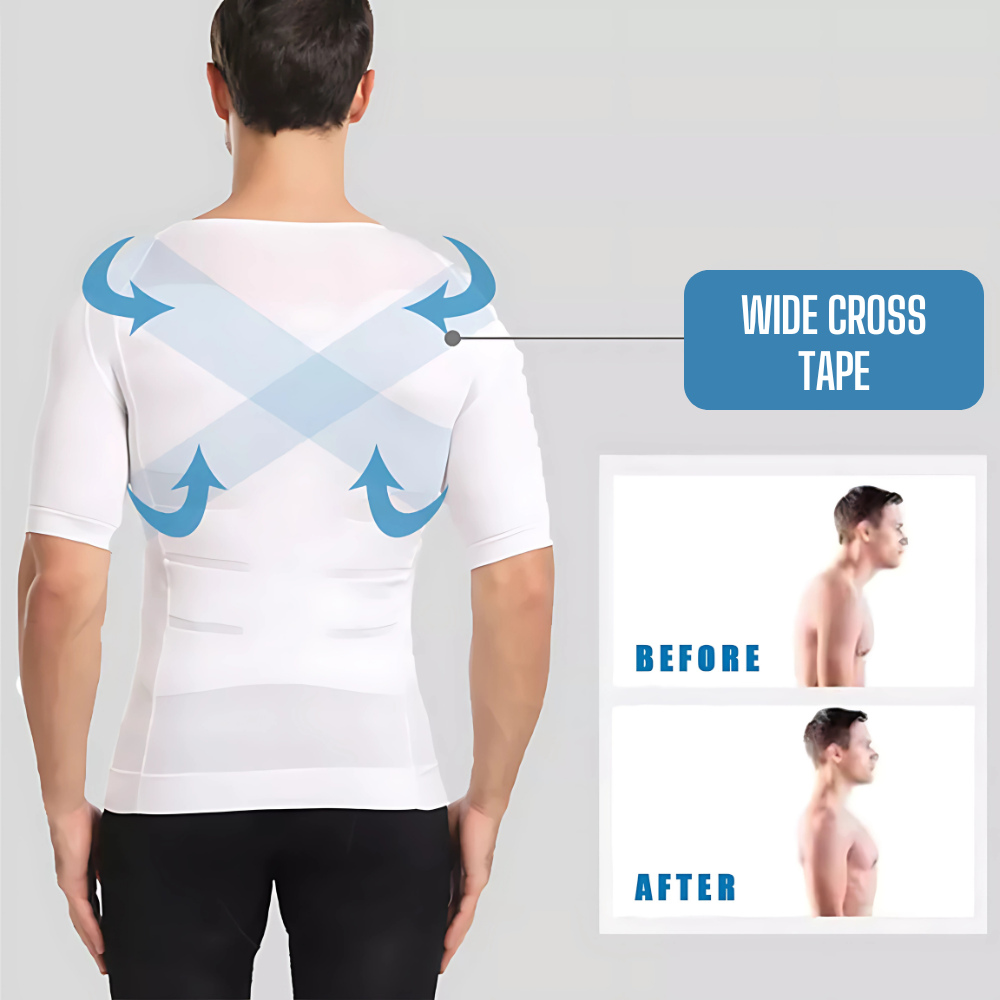 T-shirt gainant de compression pour homme