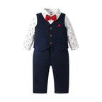 Navy Gentleman Vest and Pants Set