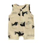 Playful Print Baby Romper With Pockets