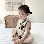 Playful Print Baby Romper With Pockets