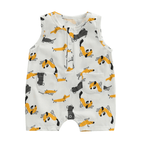 Playful Print Baby Romper With Pockets