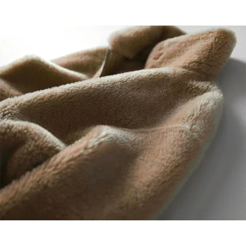 Polyester Blend Jacket - Fleece Lined & Zip Front Warmth