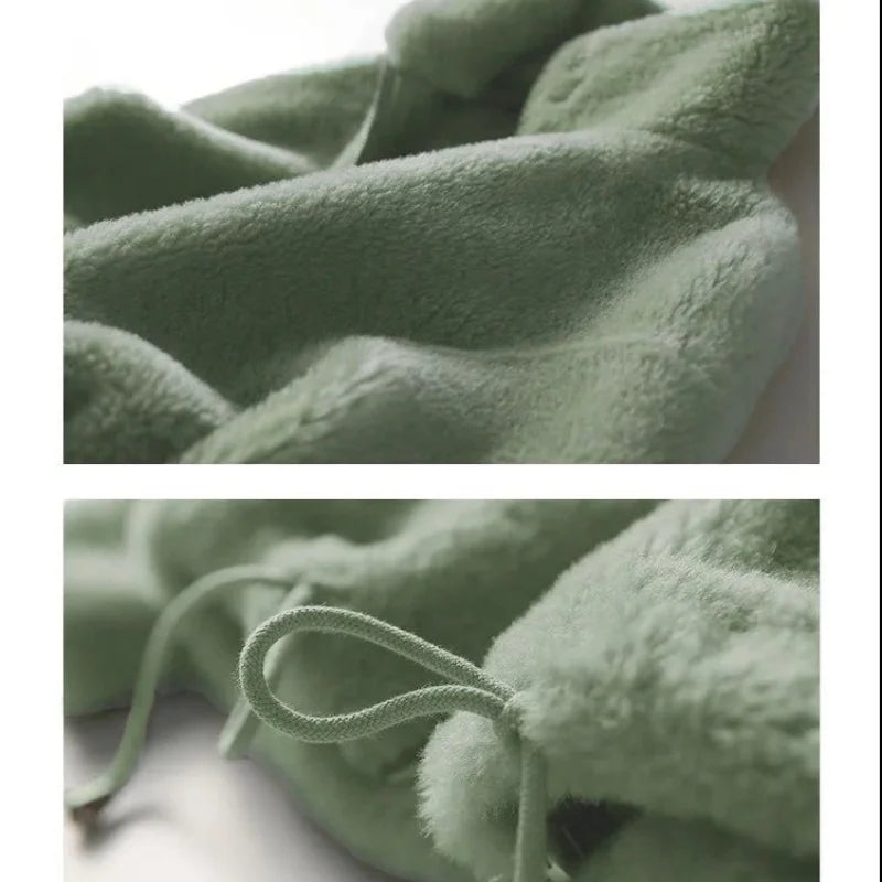 Polyester Blend Jacket - Fleece Lined & Zip Front Warmth