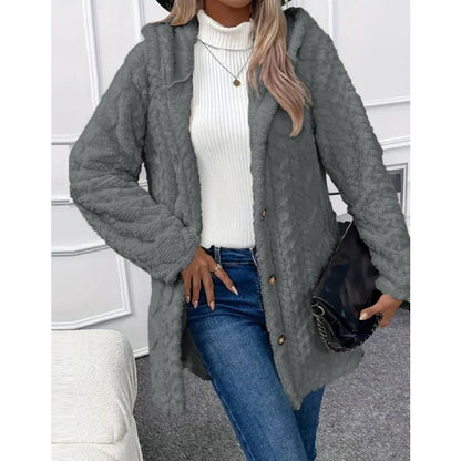 Polyester Blend Jacket - Plush Finish & Warm Coverage