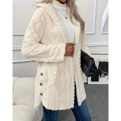 Polyester Blend Jacket - Plush Finish & Warm Coverage