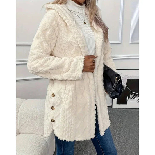 Polyester Blend Jacket - Plush Finish & Warm Coverage