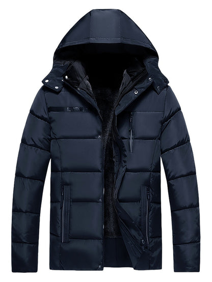 Polyester Blend Jacket - Thick Fleece & Warm Insulation