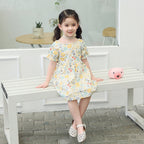 Pretty Puff Sleeve Girls Dress