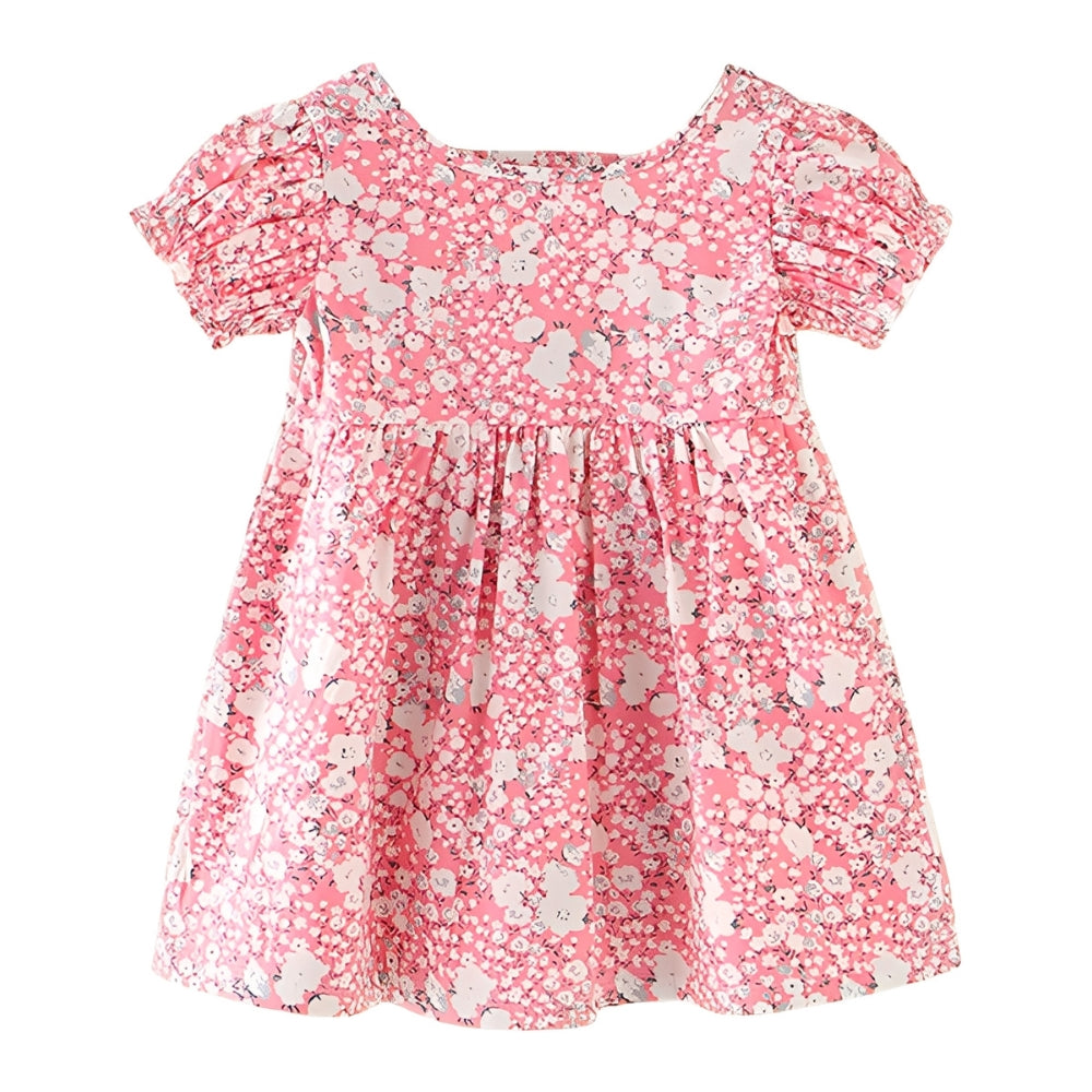 Pretty Puff Sleeve Girls Dress
