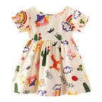Pretty Puff Sleeve Girls Dress