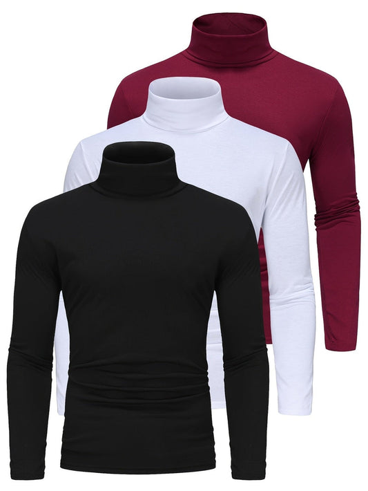 Pullover 3-Pack - High Neck Design And Easy Layering