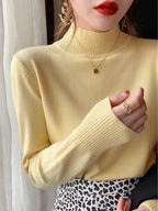 Pullover Sweater – Cotton Blend Turtleneck & Loose Warm Fit