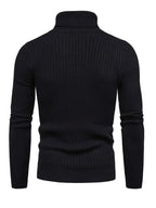 Rayon Blend Pullover - High Neck Twist & Warm Layer