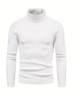 Rayon Blend Pullover - High Neck Twist & Warm Layer