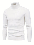 Rayon Blend Pullover - High Neck Twist & Warm Layer