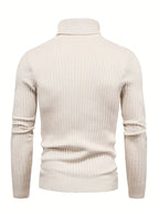 Rayon Blend Pullover - High Neck Twist & Warm Layer