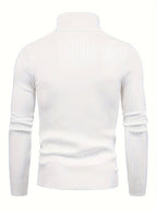 Rayon Blend Pullover - High Neck Twist & Warm Layer