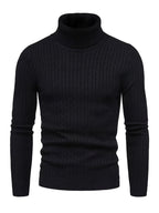 Rayon Blend Pullover - High Neck Twist & Warm Layer
