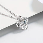 To My Beautiful Mom Cubic Zirconia Love Knot Necklace Mom Gift, Mom Necklace, Mother's Day Gifts