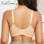 Soutien-gorge minimiseur FallSweet pour femmes, sans rembourrage, lingerie sexy, grandes tailles, sans armatures, tailles 38 à 50