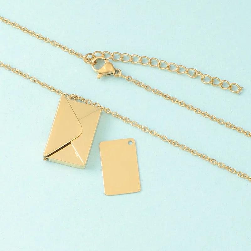 🔥 Bestselling🔥for Dropshipping：engraved envelope necklace