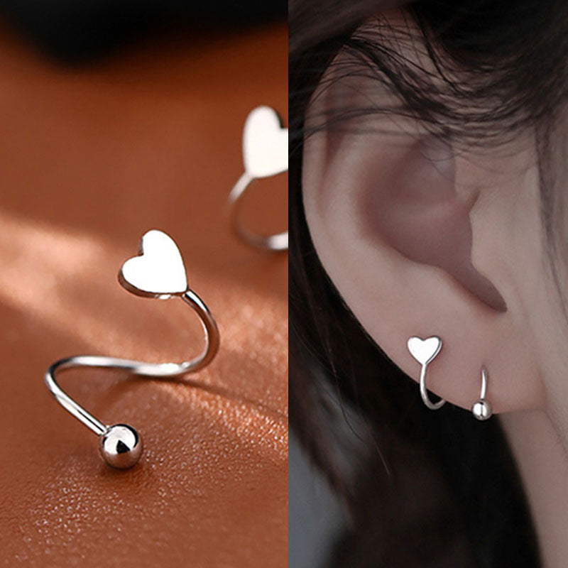 Boucles d'oreilles en forme de cœur 