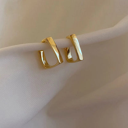 🔥 Bestselling🔥for Dropshipping： SUMENG New U-Shaped Square Hoop Earrings