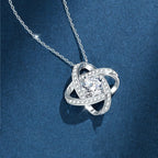To My Beautiful Mom Cubic Zirconia Love Knot Necklace Mom Gift, Mom Necklace, Mother's Day Gifts
