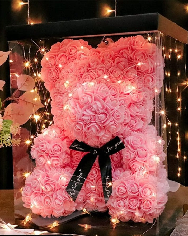 Dropshipping Luxury Rose Bear - With LED Gift Box - To My Mom